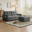 LLappuil 70" Convertible Sofa Bed, Pull Out Sofa Bed Full Size, Velvet Loveseat Sofa with Ottoman, USB & Type-c Charging Port for Living Room Black