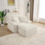 LLappuil 50" Accent Chair with Ottoman, Oversized Living Room Chair, Corduroy Deep Seat Reading Single Sofa Chair, No Need Assemble