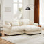 LLappuil 94" Loveseat Sofa, Modular Sectional Sofa with Movable Ottoman, Oversized Velvet Cloud Couch for Living Room