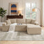 LLappuil 106" Sectional Sofa, Modular Sectional Couch with Left Chaise, Deep Seat Corduroy Cloud Sofa for Living Room