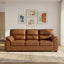 LLappuil 81" Mid-Century Modern Sofa, 3 Seat Sofa Cloud Couch for Living Room, Foil Fabric Light Brown