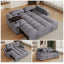 LLappuil 65" Pull Out Sofa Bed, Corduroy Sofa Couch Covertible Sofa Bed, Loveseat Sofa for Living Room Gray