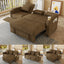 LLappuil 81" Loveseat Sofa with Recliner Chair, 3 Seat Sofa with Pull Out Sofa Bed, Chenille Sofa Couch Convertible Sofa Bed with Tabletop, Cup Holder, USB & Type-c Charging Port for Living Room
