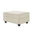 LLappuil Ottoman Square Footrest for Modular Sectional Sofa, Velvet Foot Stool for Living Room Beige