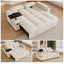 LLappuil 65" Pull Out Sofa Bed, Corduroy Sofa Couch Covertible Sofa Bed, Loveseat Sofa for Living Room Beige