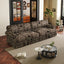 LLappuil 94" 3 Seater Sofa, Chenille 4 Seat Sofa for Living Room, 26.4" Extra Deep Seat Mid Century Sofa Black