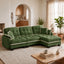 LLappuil 101" Sectional Sofa, Modular Sectional Couch with Movable Ottoman, Chenille Cloud Sofa Couch for Living Room