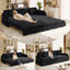 LLappuil King Size Pull Out Sofa Bed, Compact Loveseat Sofa Covertible Sofa Bed with USB Port, Side Pocket , Chenille Sofa Couch for Living Room