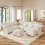 LLappuil Modular Sectional Sofa, Sectional Couch with Storage Seat, Oversized Corduroy Sofa Couch with Adjustable Arms Backs for Living Room Beige