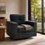 LLappuil 360° Swivel Accent Chair, Mid-century Living Room Chair, Single Sofa Reading Chair for Living Room, Nubby Woven Fabric