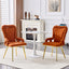 LLappuil Dining Chair Set of 2, 2 Piece Upholstered Accent Chairs for Dining Room, Living Room Orange
