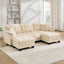 LLappuil 101" Sectional Sofa, Modular Sectional Couch with Double Movable Ottoman, Chenille Cloud Sofa Couch for Living Room