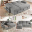 LLappuil 86" Sectional Sofa, Sectional Couch with Pull Out Sofa Bed, Corduroy Sofa Couch Convertible Sofa Bed with Storage Chaise, Small Desktop, Charging Port for Living Room