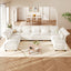 LLappuil Modular Sectional Sofa, Sectional Couch with Adjustable Arms Backs & Storage Seat, Oversized Corduroy Sofa Couch for Living Room Beige