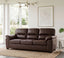 LLappuil 81" Mid-Century Modern Sofa, 3 Seat Sofa Cloud Couch for Living Room, Foil Fabric Dark Brown