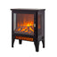 LLappuil 18" Electric Fireplace, Freestanding Electric Fireplace Stove Heater with 3D Flame Effect for 800 Sq. Ft, 1400W /700W heat/ 5000 BTU Black