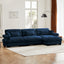 LLappuil 130" Sectional Sofa, Modular Sectional Couach with Movable Ottoman, Oversized Velvet Cloud Couch for Living Room