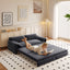 LLappuil 66" Loveseat Sofa, Pull Out Sofa Bed Queen Size, Velvet Sofa Couch Convertible Sofa Bed for Living Room