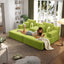 LLappuil 2 Piece Chaise Lounge Chair Indoor, Corduroy Boneless Sofa Bed, Deep Seat Sleeper Couch Reading Chairs, Cloud Sofas Couches for Living Room, No Assembly Required Olive