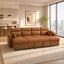 LLappuil 83" Sectional Sofa, Compact Sectional Couch with Reversible Storage Chaise, Breathable Foil Fabric Sofa Couch Convertible Sofa Bed with Cup Holder for Lving Room