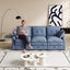 LLappuil 89" Cloud Couch, 3 Seat Sofa with Spacious Under‑Seat Hidden Storage, Chenille Upholstered Sofa Couch with Foldable Tabletop, USB & Type-c Charging Port, Cup Holder for Living Room