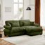 LLappuil 94" Loveseat Sofa, Modular Sectional Sofa with Movable Ottoman, Oversized Velvet Cloud Couch for Living Room
