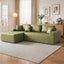 LLappuil 108" Sectional Sofa, Modular Sectional Couch with Right Chaise, Deep Seat Faux Leather Cloud Sofa for Living Room