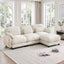 LLappuil 104" Sectional Sofa, L Shaped Modular Sectional Couch with Movable Ottoman, Cloud Chenille Sofa Couch for Living Room