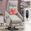 LLappuil Power Lift Recliner Chair, 8‑Point Vibration Massage Reclining Chair with Heat, Chenille Reading Chair with Side Pocket, USB Charge Port, Remote Control for Living Room