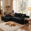 LLappuil 106" Sectional Sofa, Modular Sectional Couch with Right Chaise, Deep Seat Corduroy Cloud Sofa for Living Room