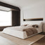 LLappuil Upholstered Platform Bed Queen Size, Oversized Wood Bed Frame with Headboard White