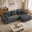 LLappuil 95" Sectional Sofa, Modular Sectional Couch with Left Chaise, Cup Holders, Side Pocket, Corduroy Boneless Sofa Couch for Living Room