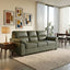 LLappuil 81" Mid-Century Modern Sofa, 3 Seat Sofa Cloud Couch for Living Room, Foil Fabric Green
