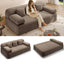 LLappuil Futon Sofa Bed, 79" Loveseat Sofa Convertible Sofa Bed Queen Size, Corduroy Sofa Couch for Living Room Camel