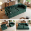 LLappuil 78" Corduroy Sofa Bed, Floor Sofa Convertible Sofa Bed, Loveseat Sofa for Living Room, No Assembly Green