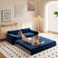 LLappuil 66" Loveseat Sofa, Pull Out Sofa Bed Queen Size, Velvet Sofa Couch Convertible Sofa Bed for Living Room