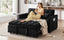 LLappuil Pull Out Sofa Bed, Loveseat Sofa Convertible Sofa Bed, Velvet Sofa Couch for Compact Space Black