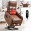LLappuil Power Lift Recliner Chair, 8‑Point Vibration Massage Reclining Chair with Heat, Faux Leather Reading Chair with Side Pocket, USB Charge Port, Remote Control for Living Room