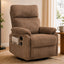LLappuil Recliner Chair, 360° Swivel Reclining Chair, Manual Nursery Glider Rocker Recliner Chair for Living Room, Corduroy Beige