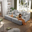 LLappuil 2 Piece Chaise Lounge Chair Indoor, Corduroy Boneless Sofa Bed, Deep Seat Sleeper Couch Reading Chairs, Cloud Sofas Couches for Living Room, No Assembly Required Light Gray