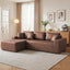 LLappuil 108" Sectional Sofa, Modular Sectional Couch with Right Chaise, Deep Seat Faux Leather Cloud Sofa for Living Room