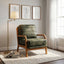 LLappuil Accent Chair, Mid-Century Modern Reading Single Sofa Chair for Living Room, Foil Fabric