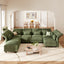 LLappuil Modular Sectional Sofa, Sectional Couch with Adjustable Arms Backs & Storage Seat, Oversized Corduroy Sofa Couch for Living Room Green