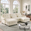 LLappuil 98" Sectional Sofa, U Shaped Modular Sectional Couch with Double Movable Ottoman, Cloud Chenille Sofa Couch for Living Room