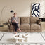 LLappuil 89" Cloud Couch, 3 Seat Sofa with Spacious Under‑Seat Hidden Storage, Chenille Upholstered Sofa Couch with Foldable Tabletop, USB & Type-c Charging Port, Cup Holder for Living Room