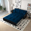 LLappuil Queen Size Pull Out Sofa Bed, 75" Oversized Loveseat Sofa Convertible Sleeper Sofa Bed, Velvet Sofa Couch for Living Room Apartment Blue