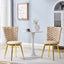LLappuil Dining Chair Set of 2, 2 Piece Upholstered Accent Chairs for Dining Room, Living Room Beige