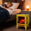 LLappuil 18" Electric Fireplace, Freestanding Electric Fireplace Stove Heater with 3D Flame Effect for 800 Sq. Ft, 1400W /700W heat/ 5000 BTU Yellow