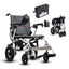 LLappuil Electric Wheelchair for Adults, Foldable Power Wheelchairs with LED Light & Cup Holder Silver