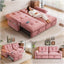 LLappuil 77" Pull Out Sofa Bed Queen Size, Loveseat Sofa Convertible Sleeper Sofa Bed, Flannelette Fabric Sofa Couch for Living Room Pink